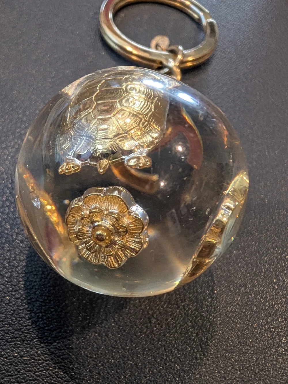 Chanel Vintage Iconic Lucite Ball Keychain